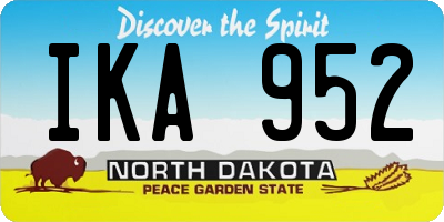 ND license plate IKA952