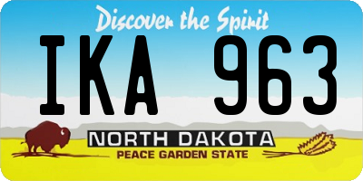 ND license plate IKA963