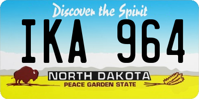 ND license plate IKA964