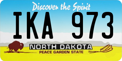 ND license plate IKA973