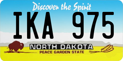 ND license plate IKA975