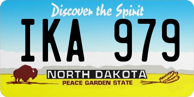 ND license plate IKA979