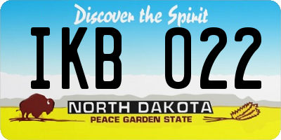 ND license plate IKB022