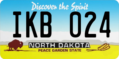 ND license plate IKB024