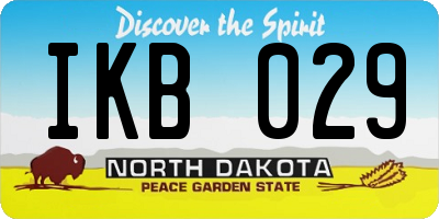 ND license plate IKB029