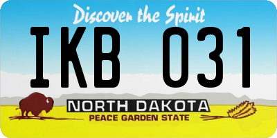 ND license plate IKB031
