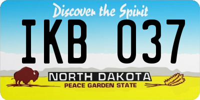 ND license plate IKB037