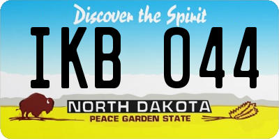 ND license plate IKB044