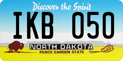 ND license plate IKB050