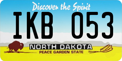 ND license plate IKB053