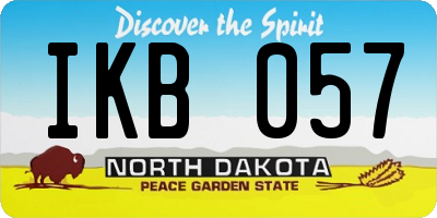 ND license plate IKB057