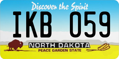 ND license plate IKB059