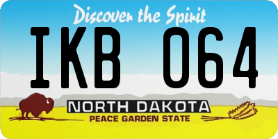 ND license plate IKB064