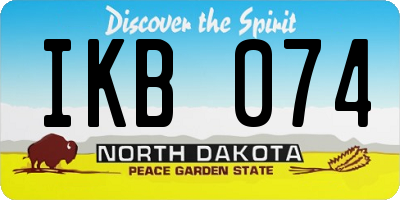 ND license plate IKB074