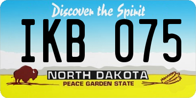 ND license plate IKB075