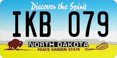 ND license plate IKB079