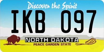 ND license plate IKB097