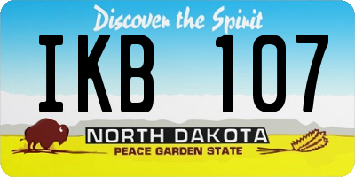 ND license plate IKB107