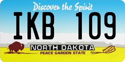 ND license plate IKB109