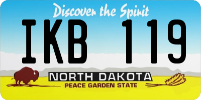 ND license plate IKB119