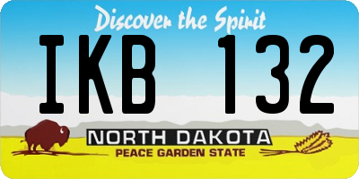 ND license plate IKB132