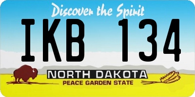 ND license plate IKB134