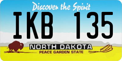 ND license plate IKB135