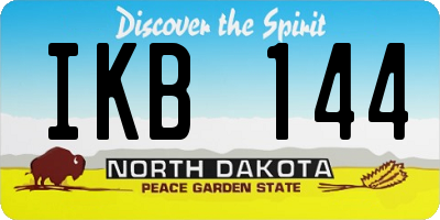 ND license plate IKB144