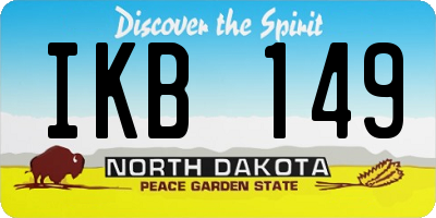 ND license plate IKB149