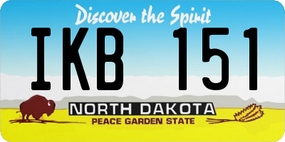 ND license plate IKB151