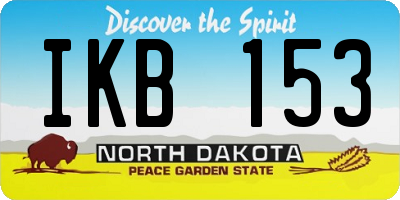 ND license plate IKB153