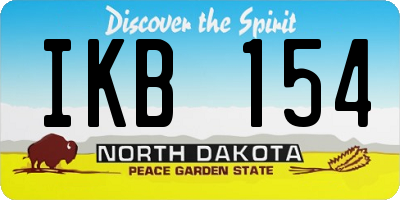 ND license plate IKB154