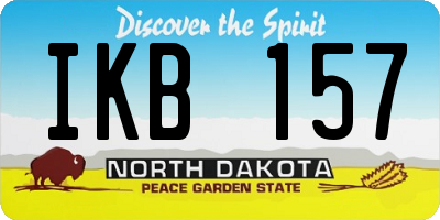 ND license plate IKB157