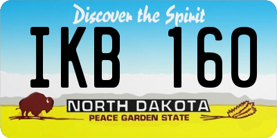 ND license plate IKB160