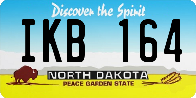 ND license plate IKB164