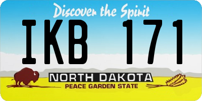 ND license plate IKB171