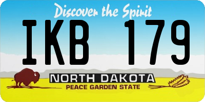 ND license plate IKB179