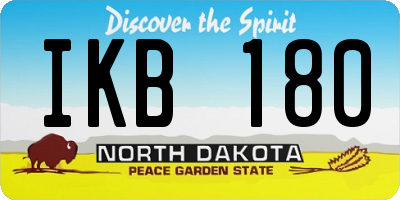 ND license plate IKB180