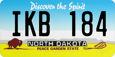 ND license plate IKB184