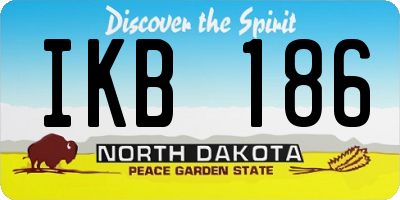 ND license plate IKB186