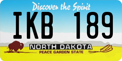 ND license plate IKB189
