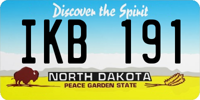 ND license plate IKB191