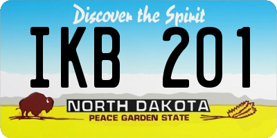ND license plate IKB201