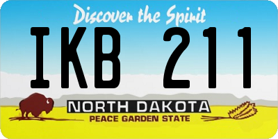 ND license plate IKB211
