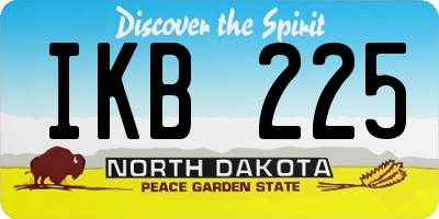 ND license plate IKB225