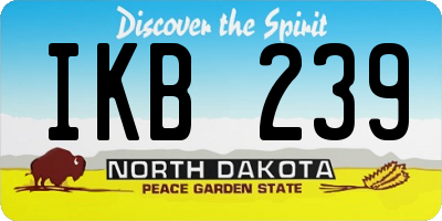 ND license plate IKB239