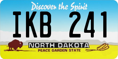 ND license plate IKB241
