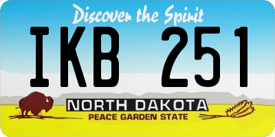 ND license plate IKB251