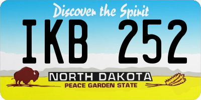 ND license plate IKB252