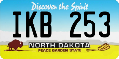 ND license plate IKB253